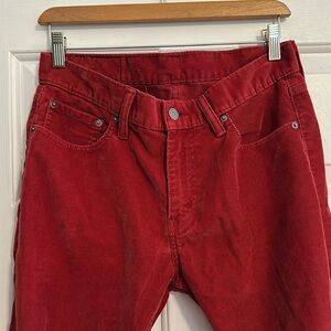 Levi’s 514 30/32 red corduroy jeans